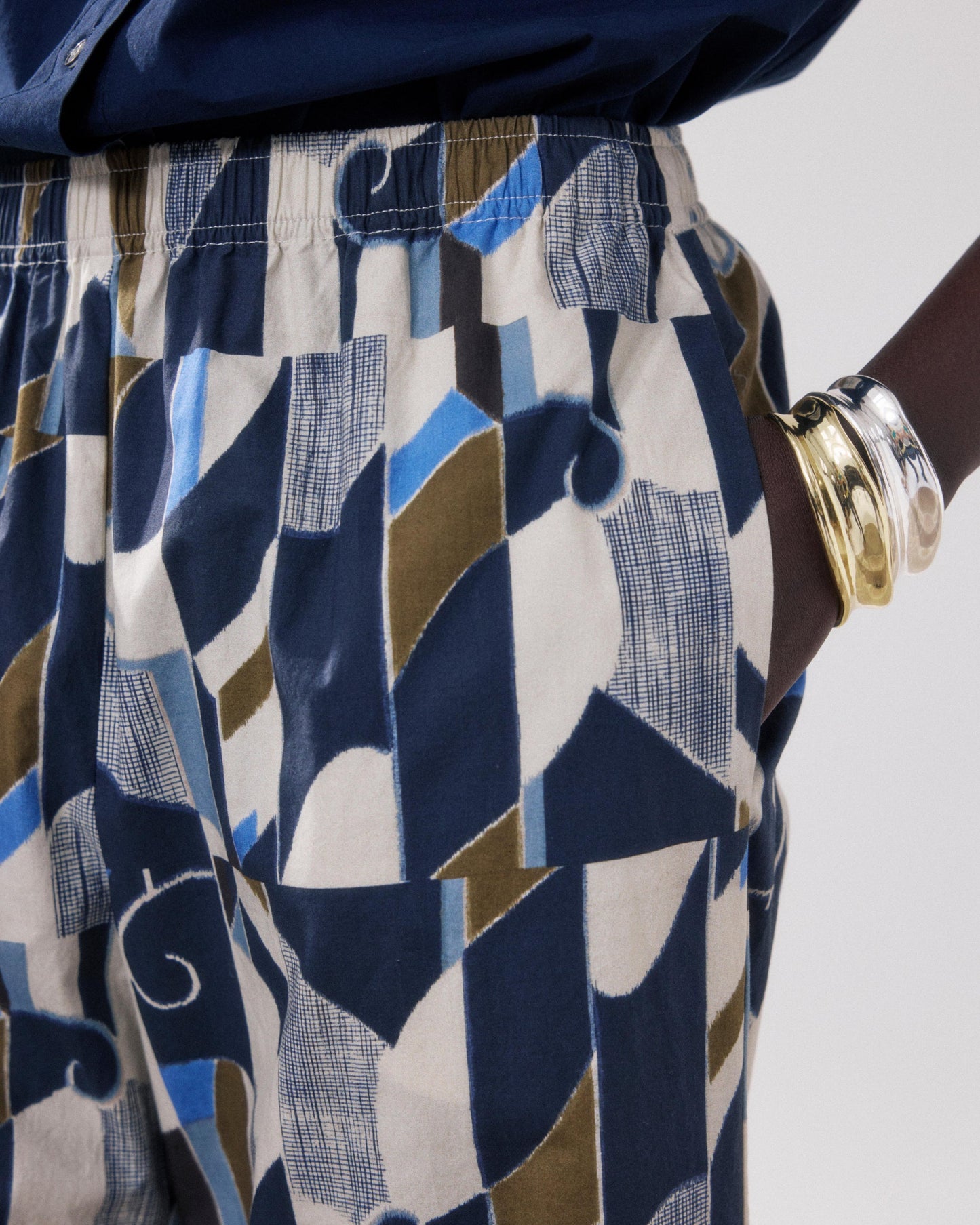 Pants Palerme Bfpb623 01-Natural-Blue-Khak