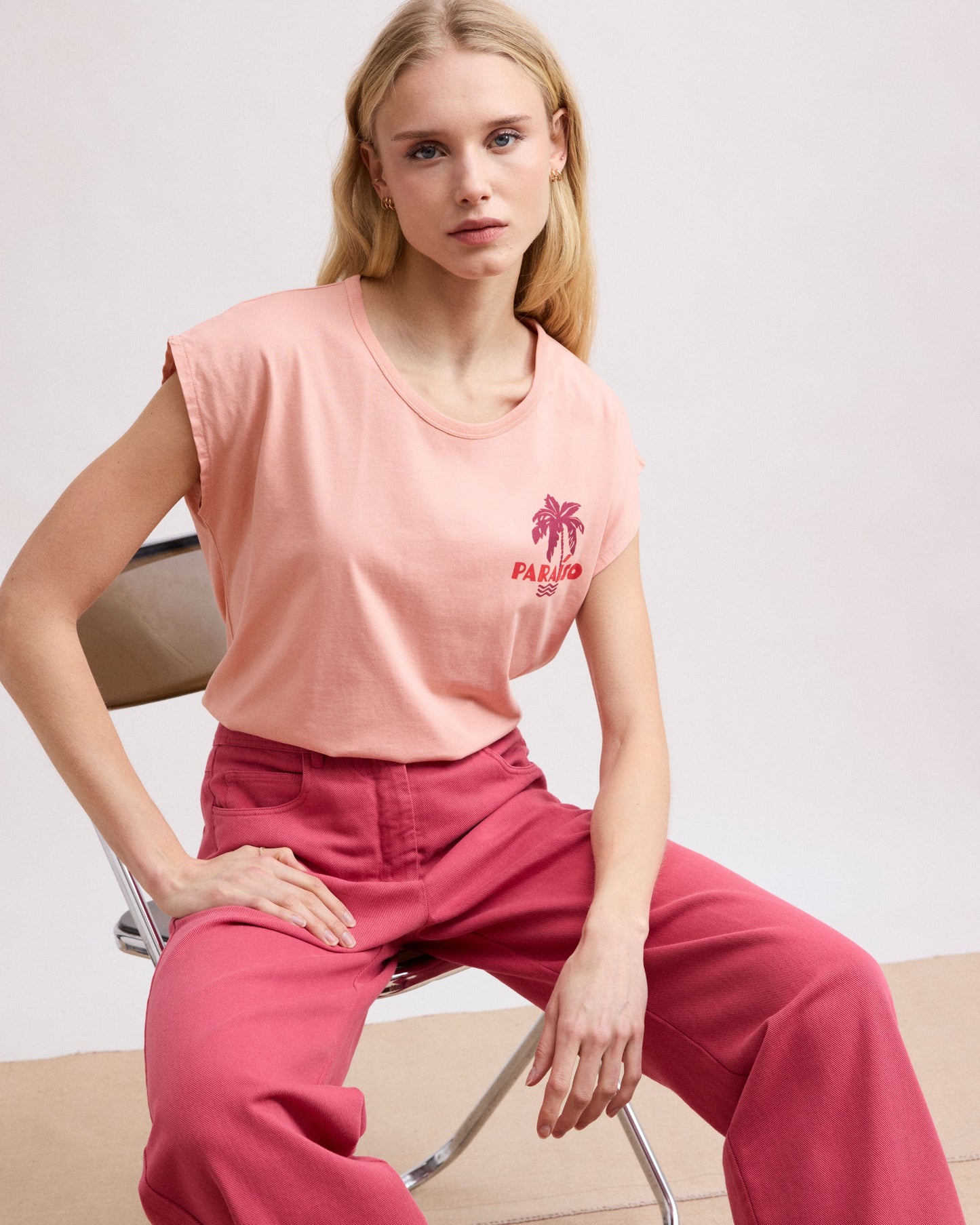 Tshirt Teraiso Bdql510 02-Peach