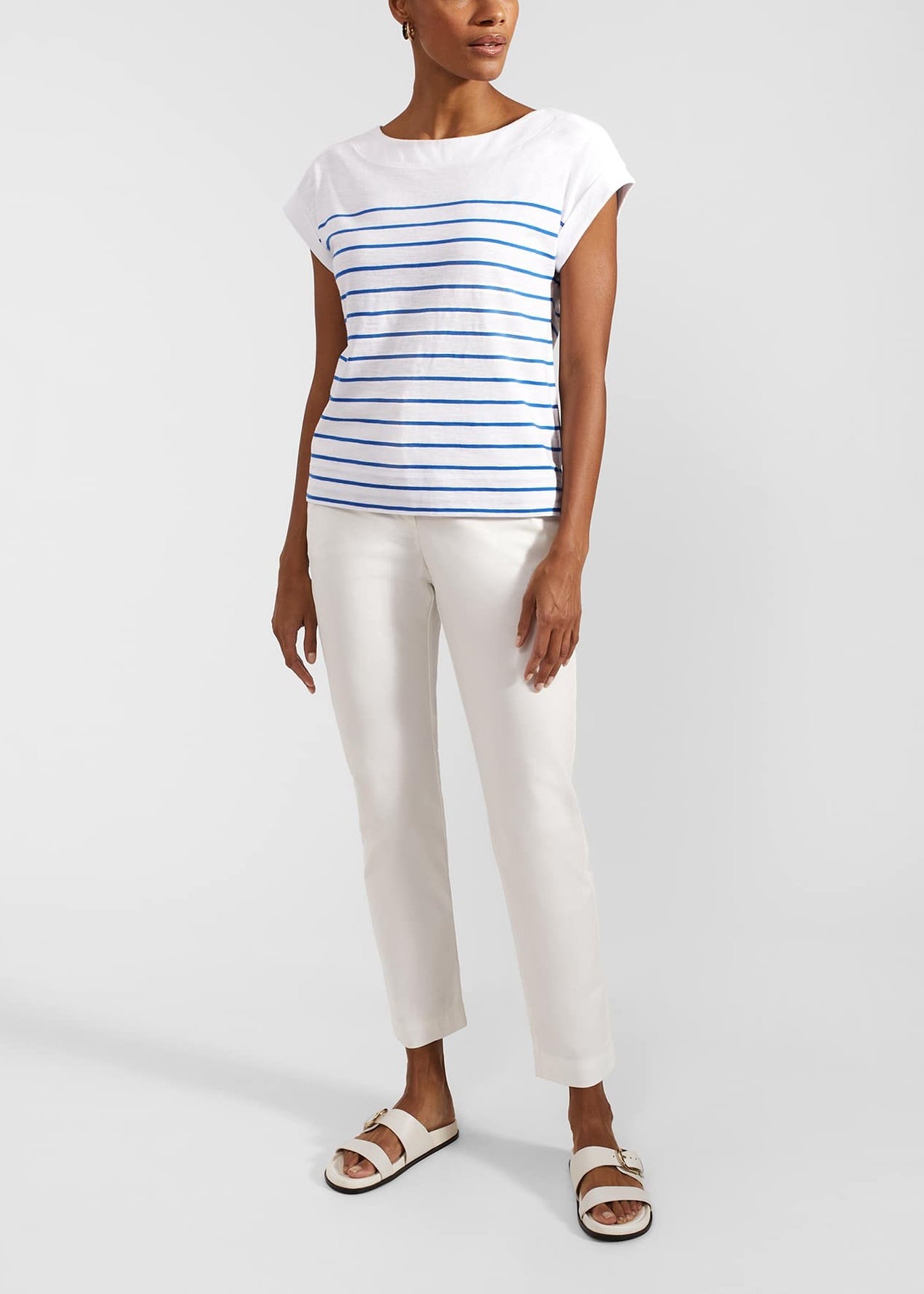 Alycia Stripe T-shirt 0124/2951/1144l00 White-Blue