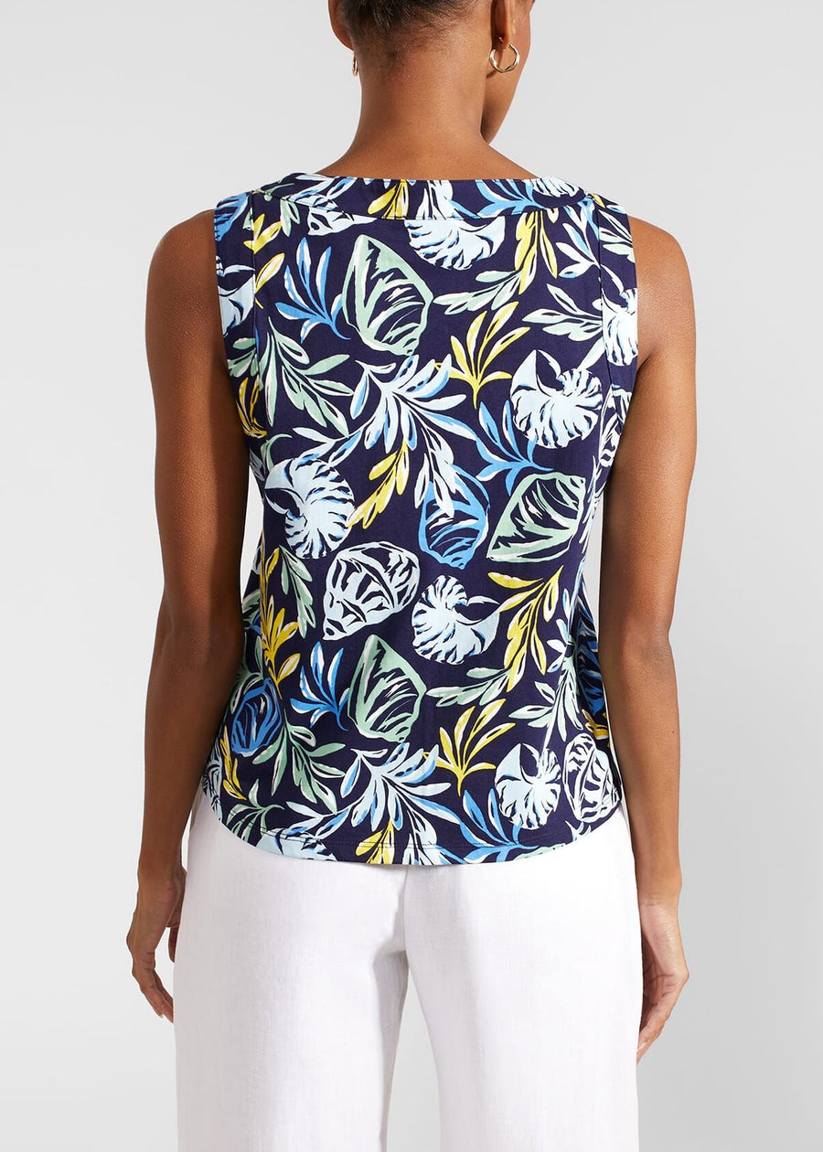 Maddy Printed Top 0124/2980/1144l00 Navy-Yellow