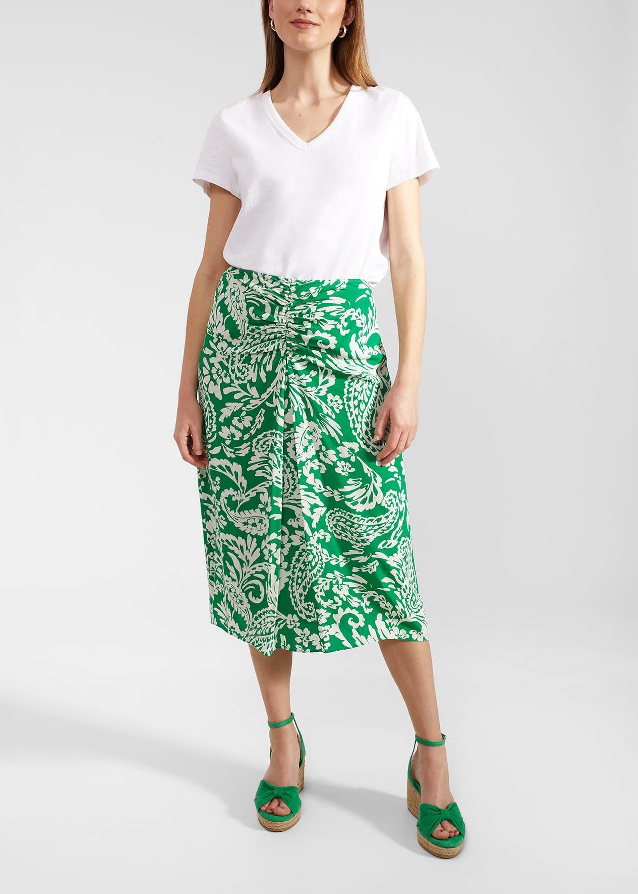 Cassidy Skirt 0124/7630/9324l00 Green-Ivory