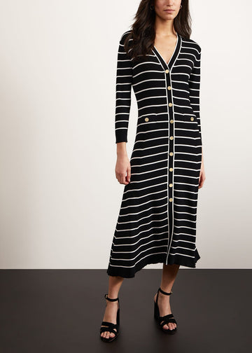 Belmont Knitted Dress 0124/9663/3625l00 Black-Ivory