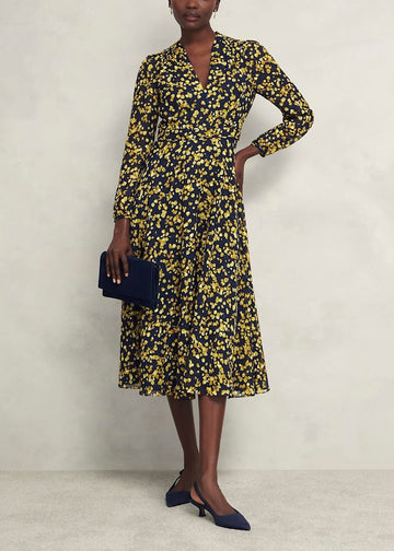 Petite Aurora Dress 0125/5213/9045l04 Navy-Yellow