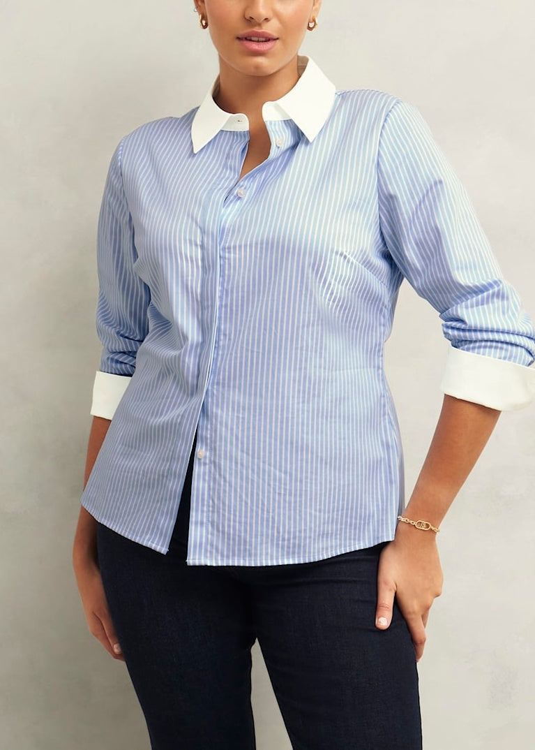 Victoria Shirt 0125/6080/9083l00 Pale-Blue-White