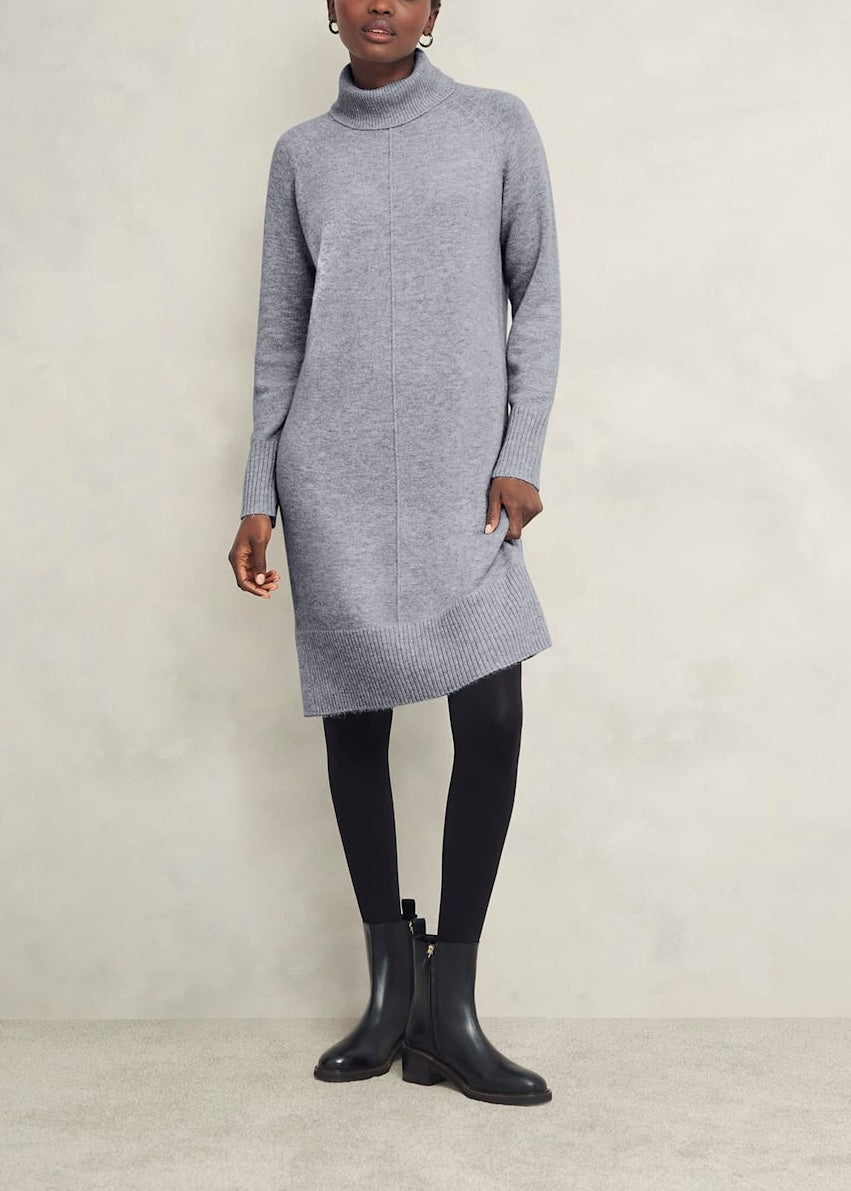 Nessa Knitted Dress 0125/9610/9845l01 Mid-Grey-Marl