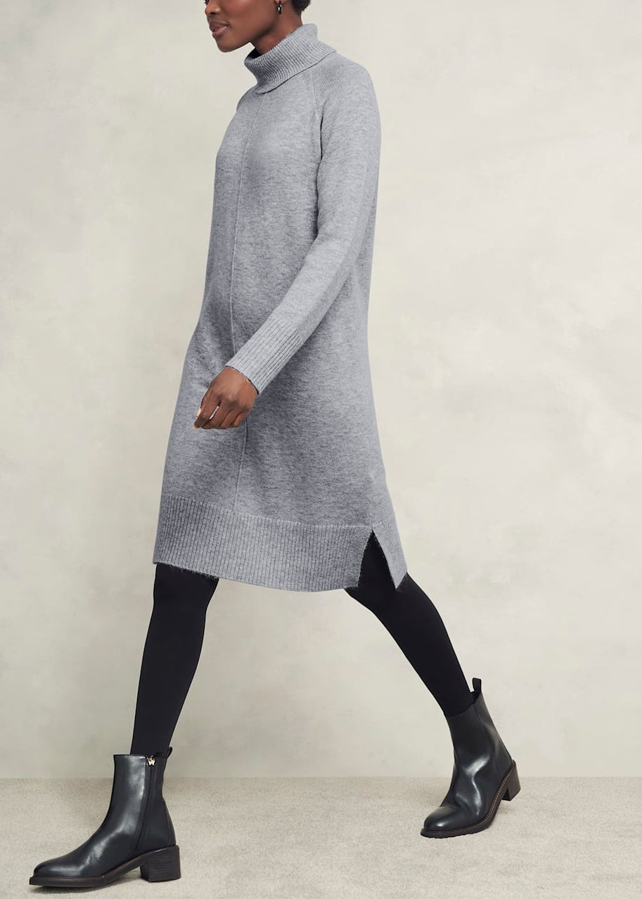 Nessa Knitted Dress 0125/9610/9845l01 Mid-Grey-Marl