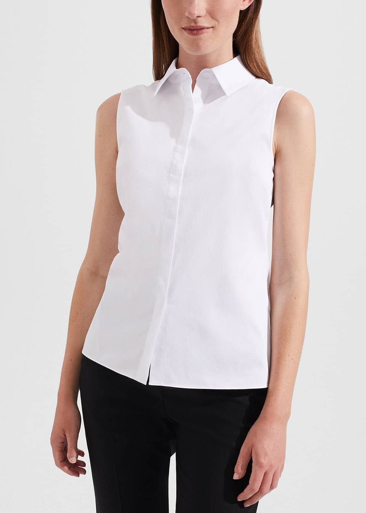 Sleeveless Vic Shirt 0223/6573/9083l00 White