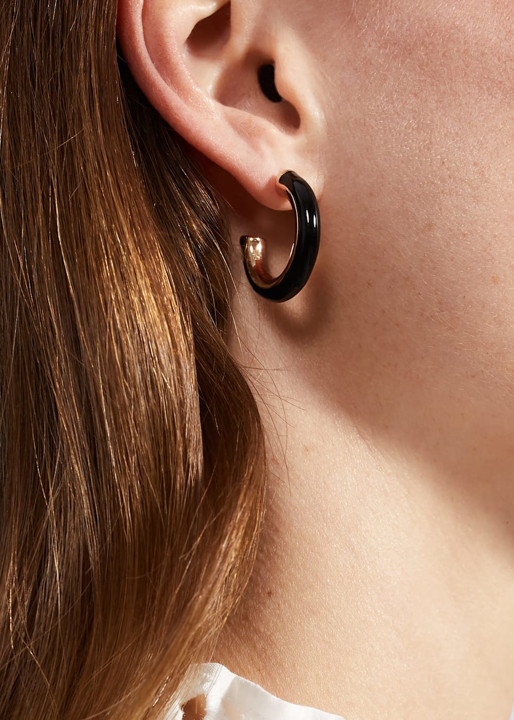 Gemma Hoop Earrings 0224/1e76/100900 Black-Gold