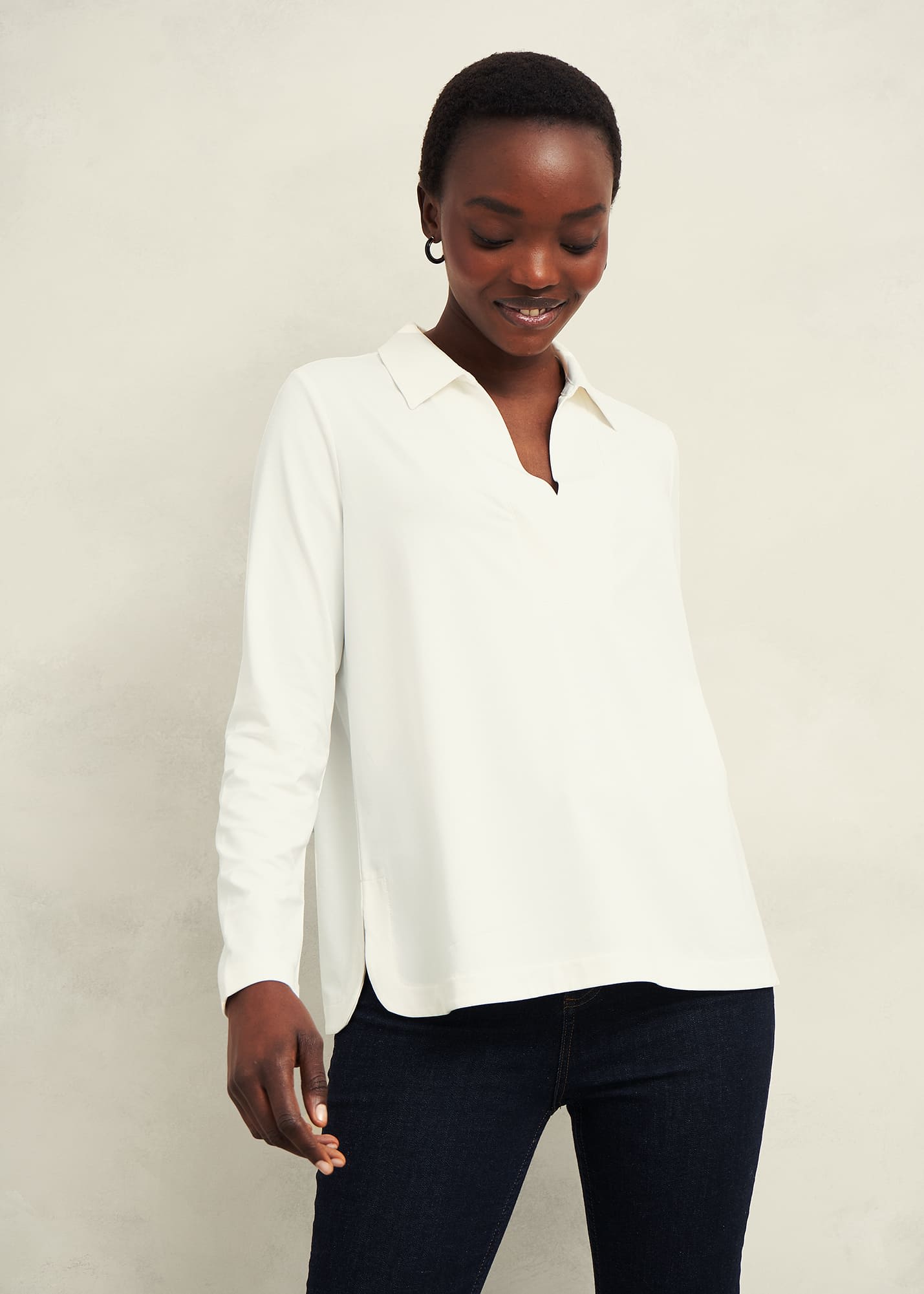 Gwen Jersey Blouse 0224/2003/1185l00 Hobbs-Ivory