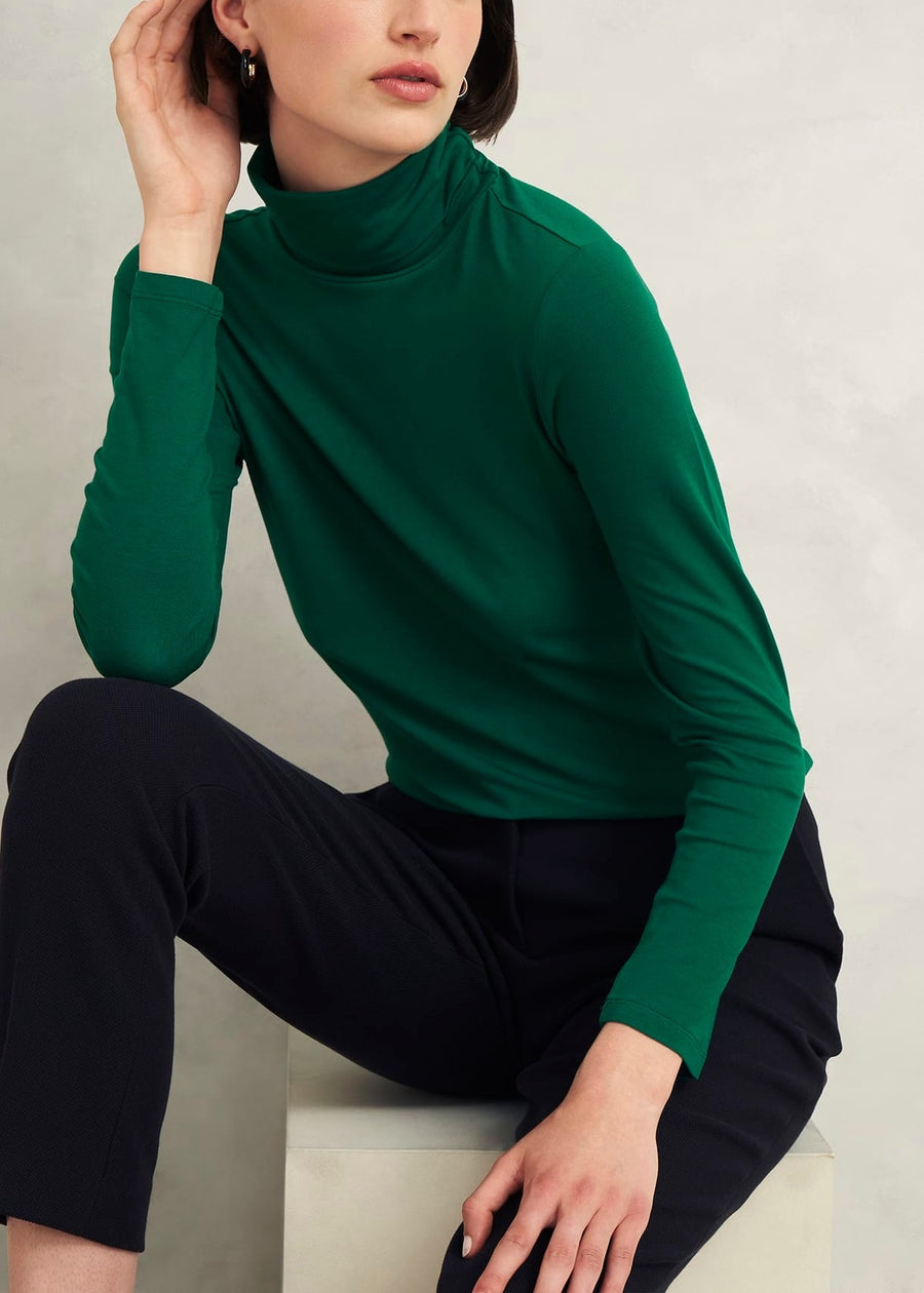 Mischa Roll Neck Top 0224/2070/3669l00 Agate-Green