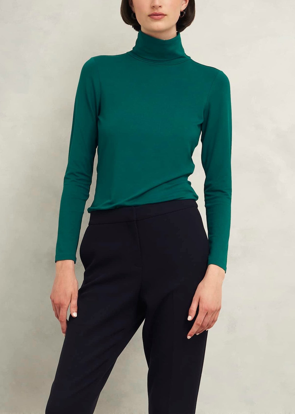 Mischa Roll Neck Top 0224/2070/3669l00 Agate-Green