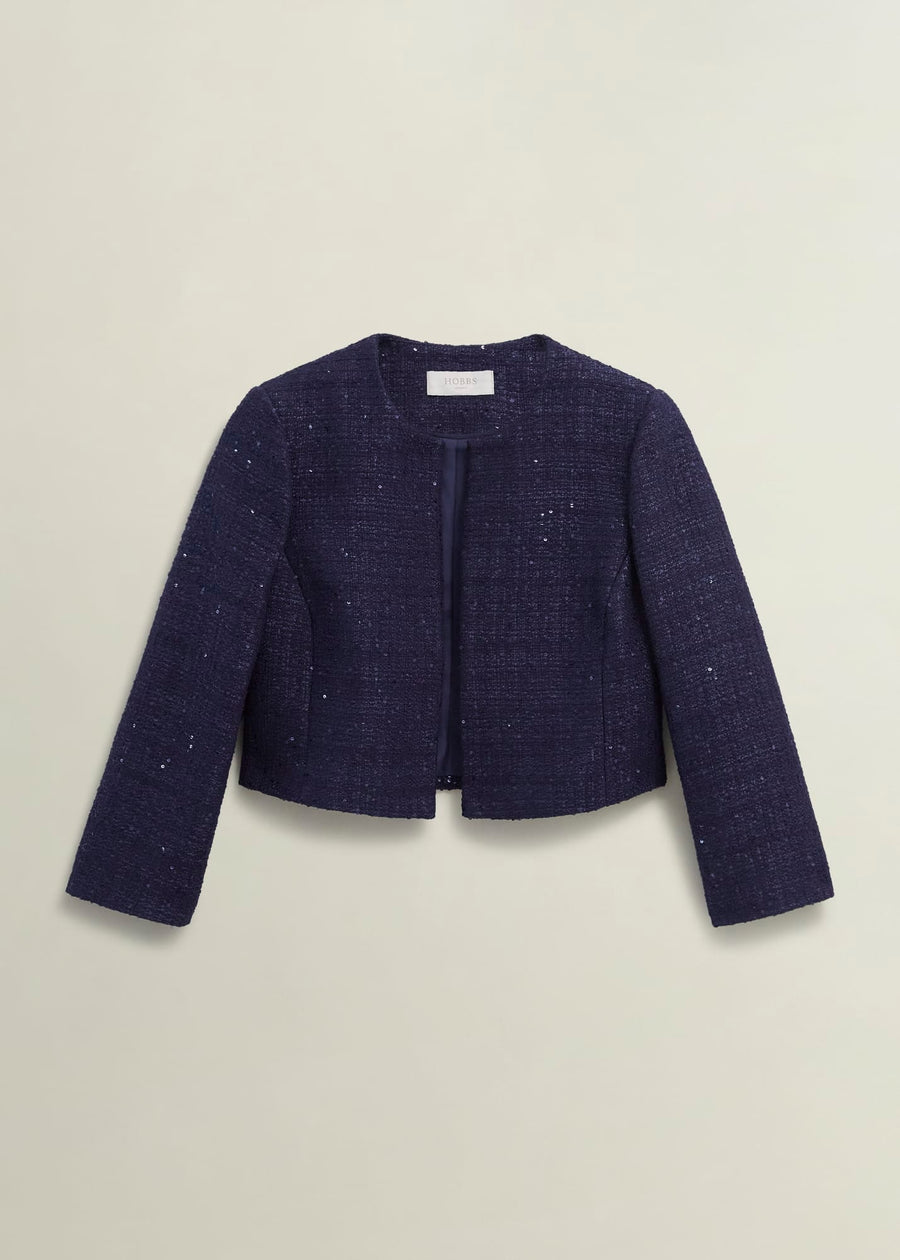 Prisha Tweed Jacket 0224/4000/9083l00 Midnight-Navy