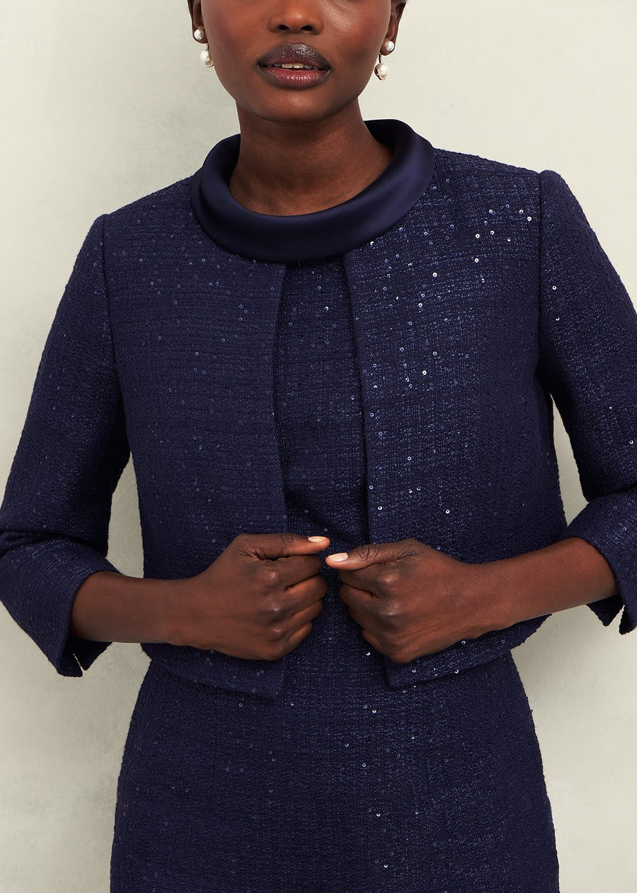 Prisha Tweed Jacket 0224/4000/9083l00 Midnight-Navy