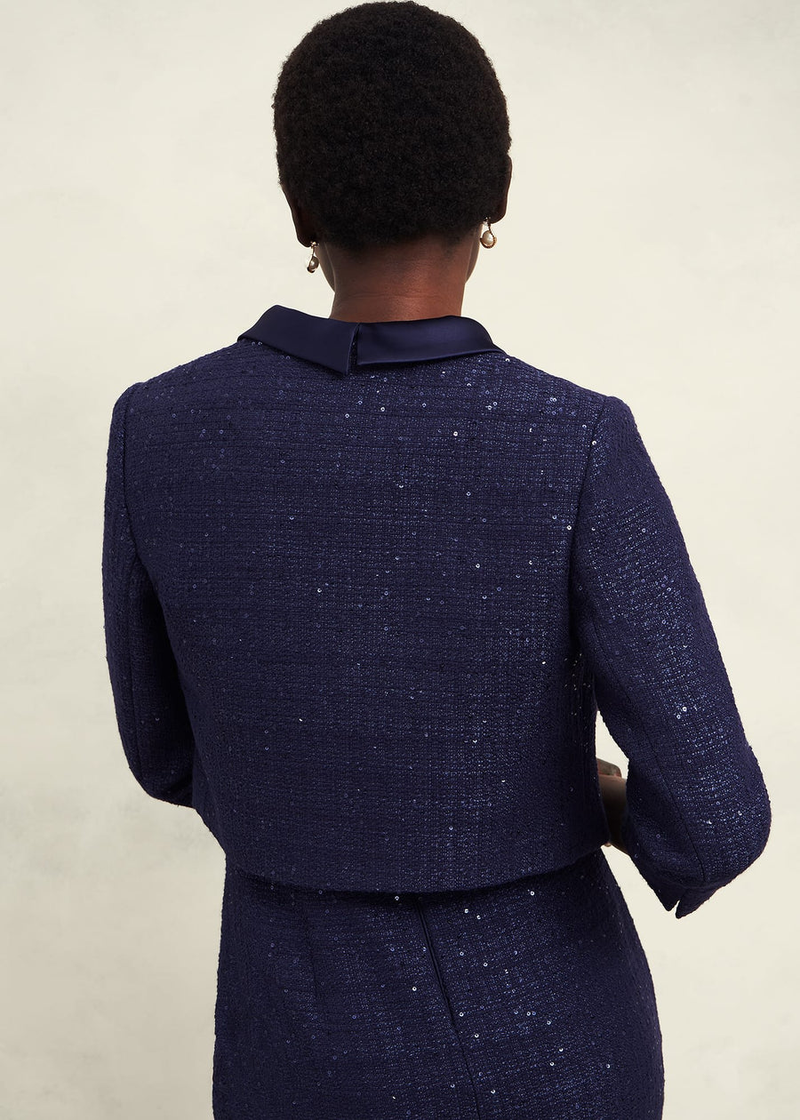 Prisha Tweed Jacket 0224/4000/9083l00 Midnight-Navy