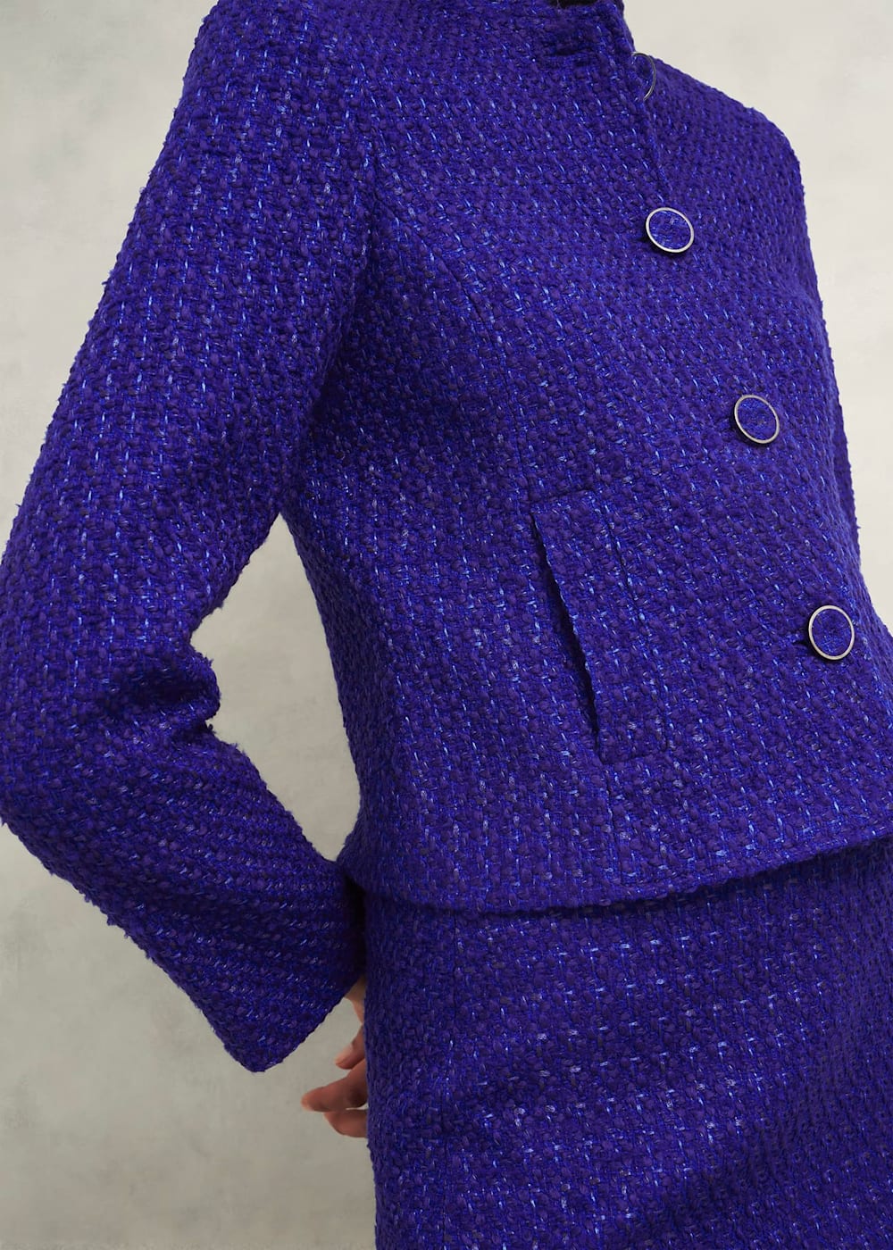 Khloe Tweed Jacket 0224/4014/6623l00 Cobalt