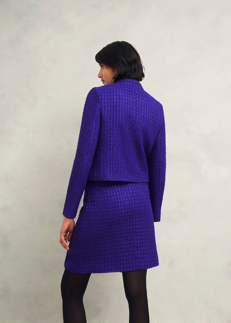 Khloe Tweed Jacket 0224/4014/6623l00 Cobalt