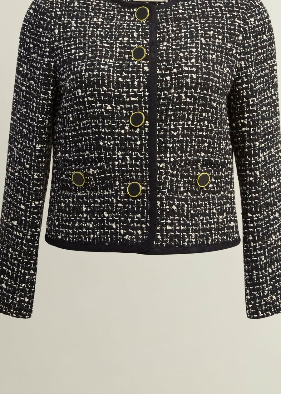 Emilia Tweed Jacket 0224/4998/9083l00 Black-Ivory