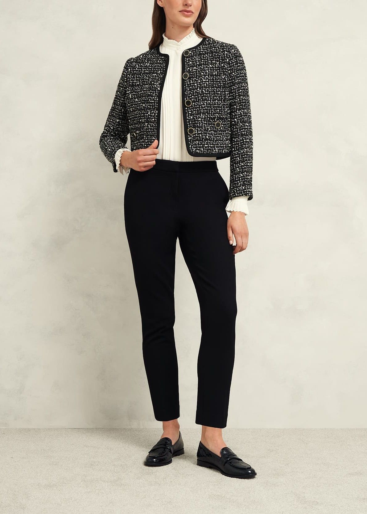 Emilia Tweed Jacket 0224/4998/9083l00 Black-Ivory