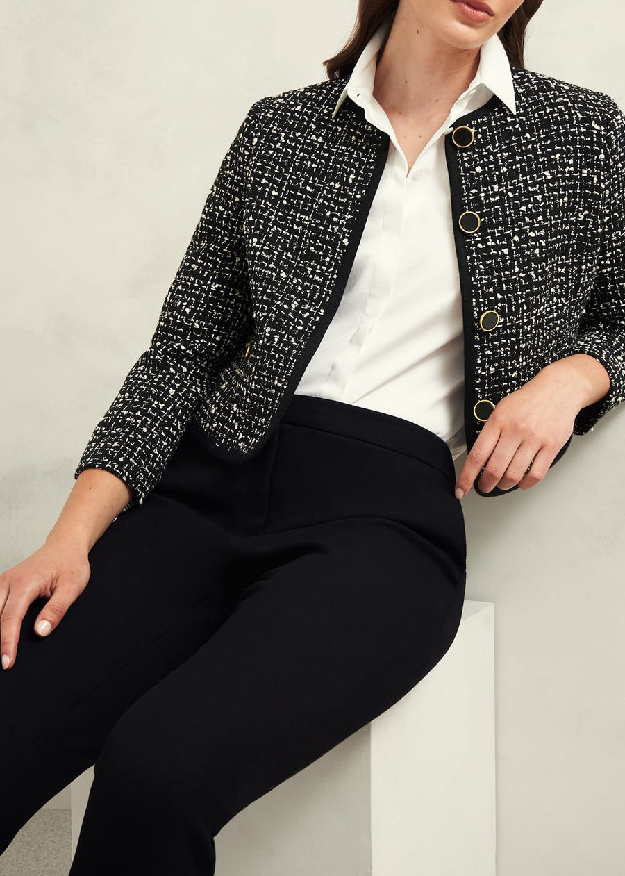 Emilia Tweed Jacket 0224/4998/9083l00 Black-Ivory