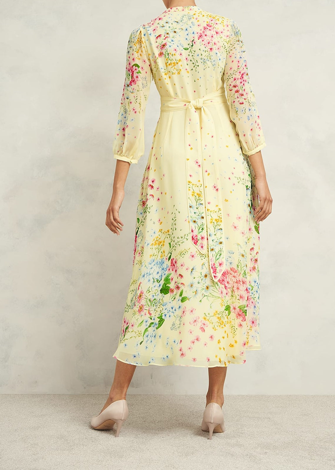 Emma Silk Dress 0224/5417/3793l00 Yellow-Multi