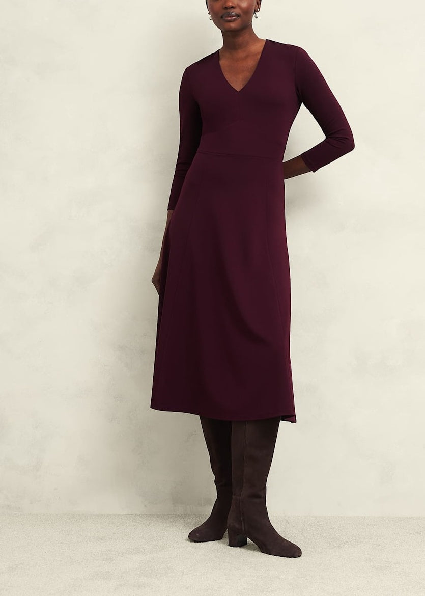 Mirabel Ponte Dress 0224/5510/1185l00 Warm-Plum