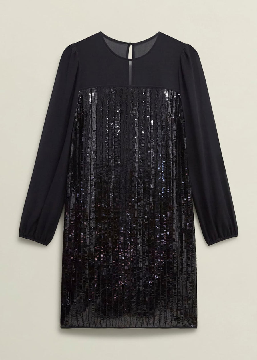 Zariah Sequin Dress 0224/5531/9045l00 Hobbs-Black