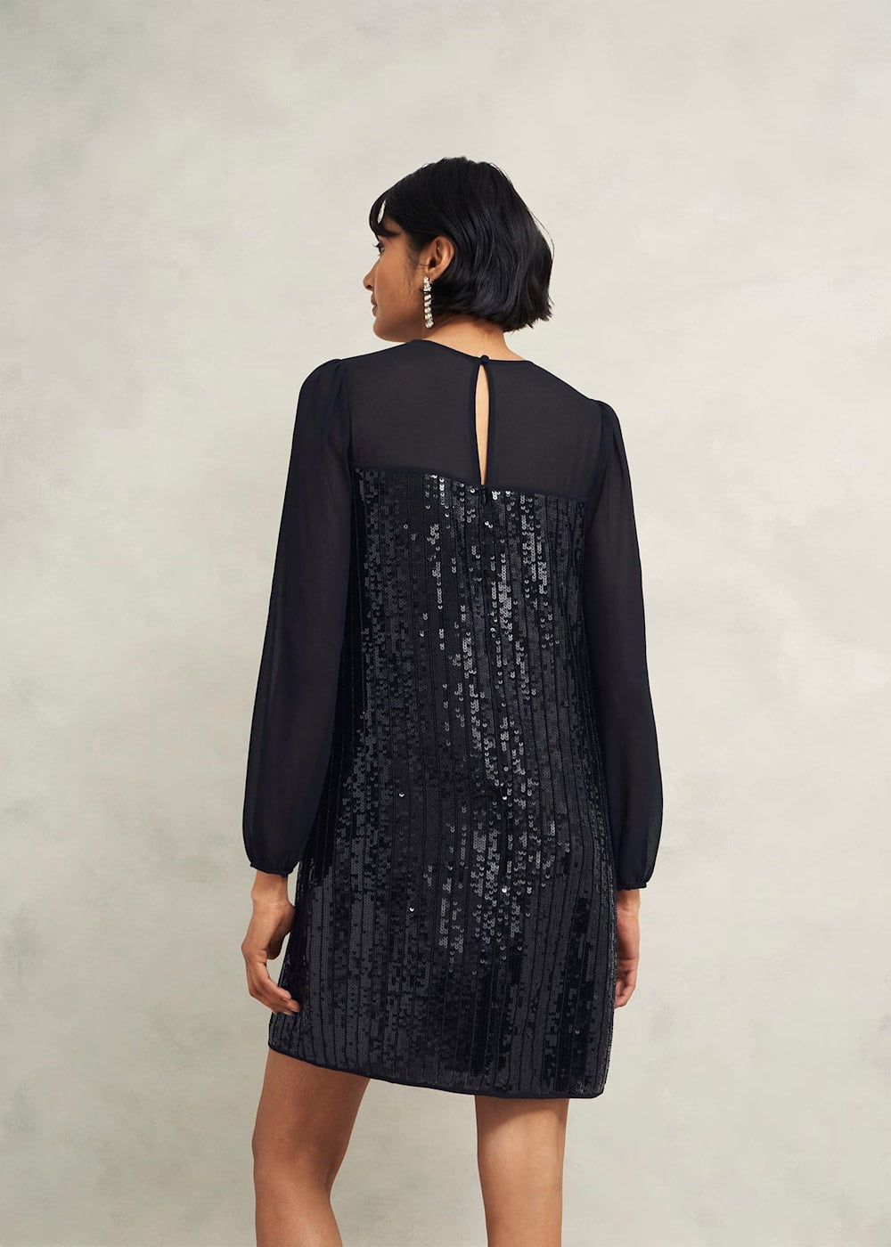 Zariah Sequin Dress 0224/5531/9045l00 Hobbs-Black