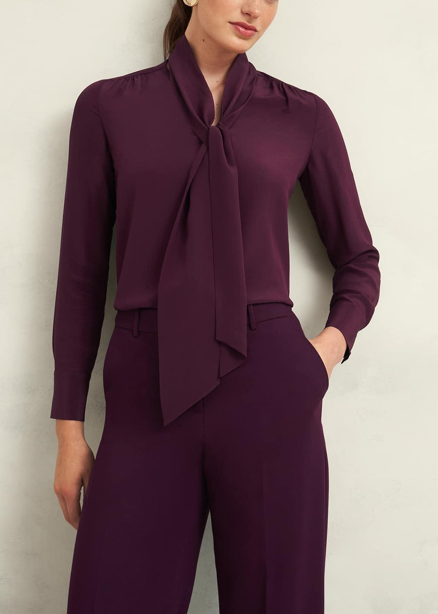 Mimi Silk Blouse 0224/6165/3642l00 Warm-Plum