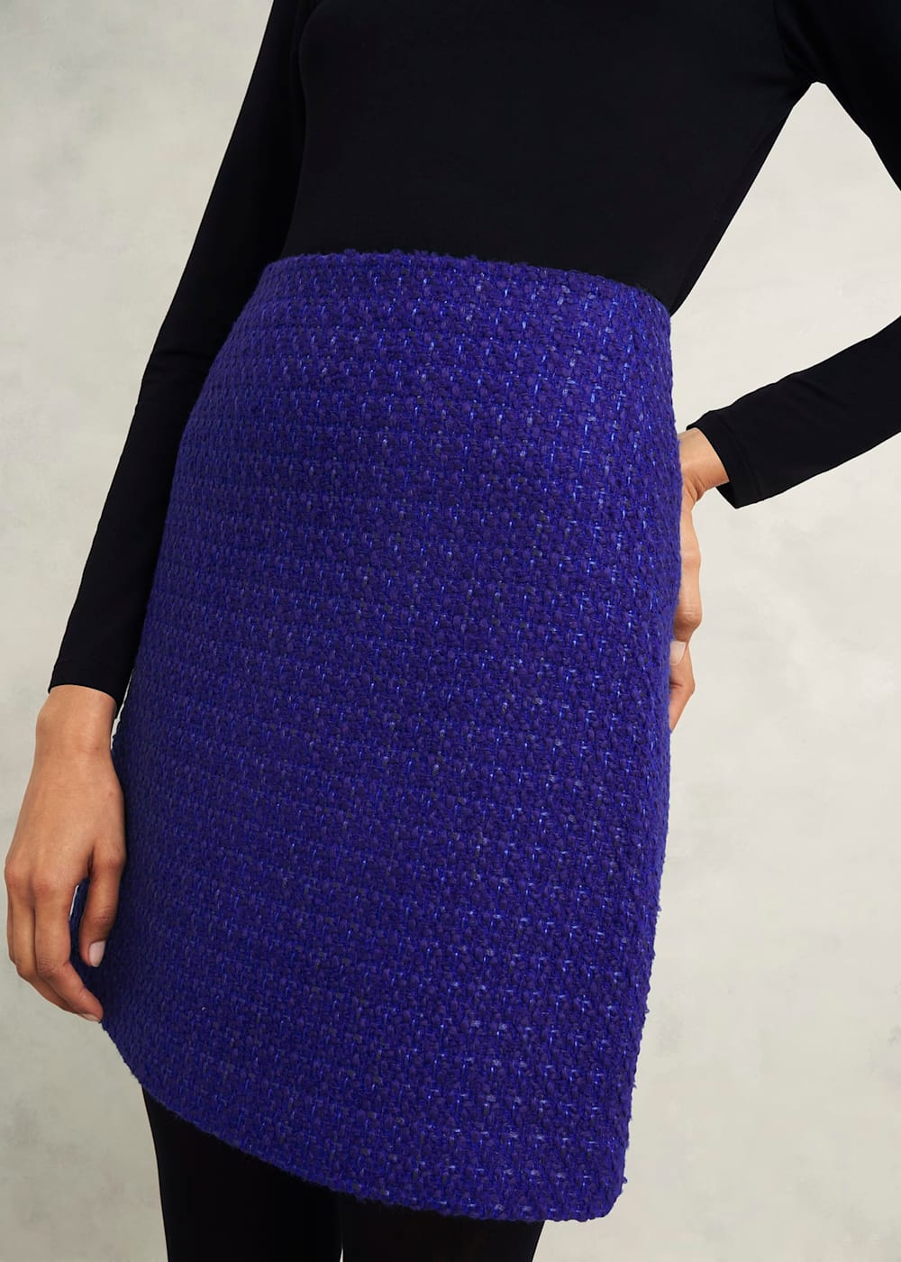 Khloe Tweed Skirt 0224/7684/6623l00 Cobalt