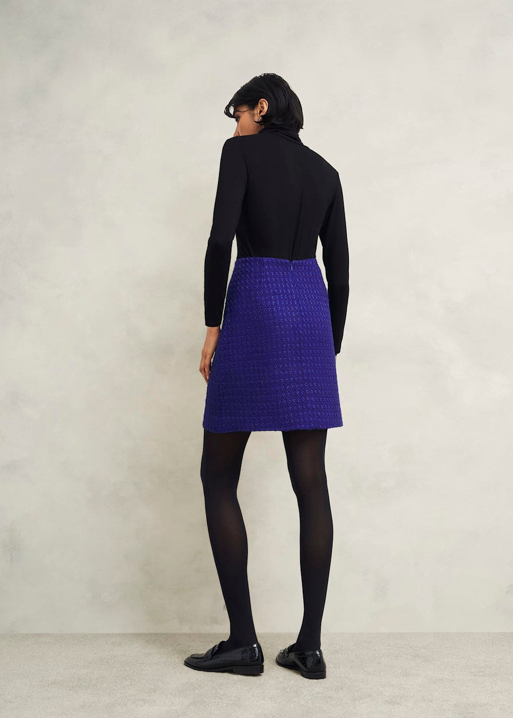 Khloe Tweed Skirt 0224/7684/6623l00 Cobalt