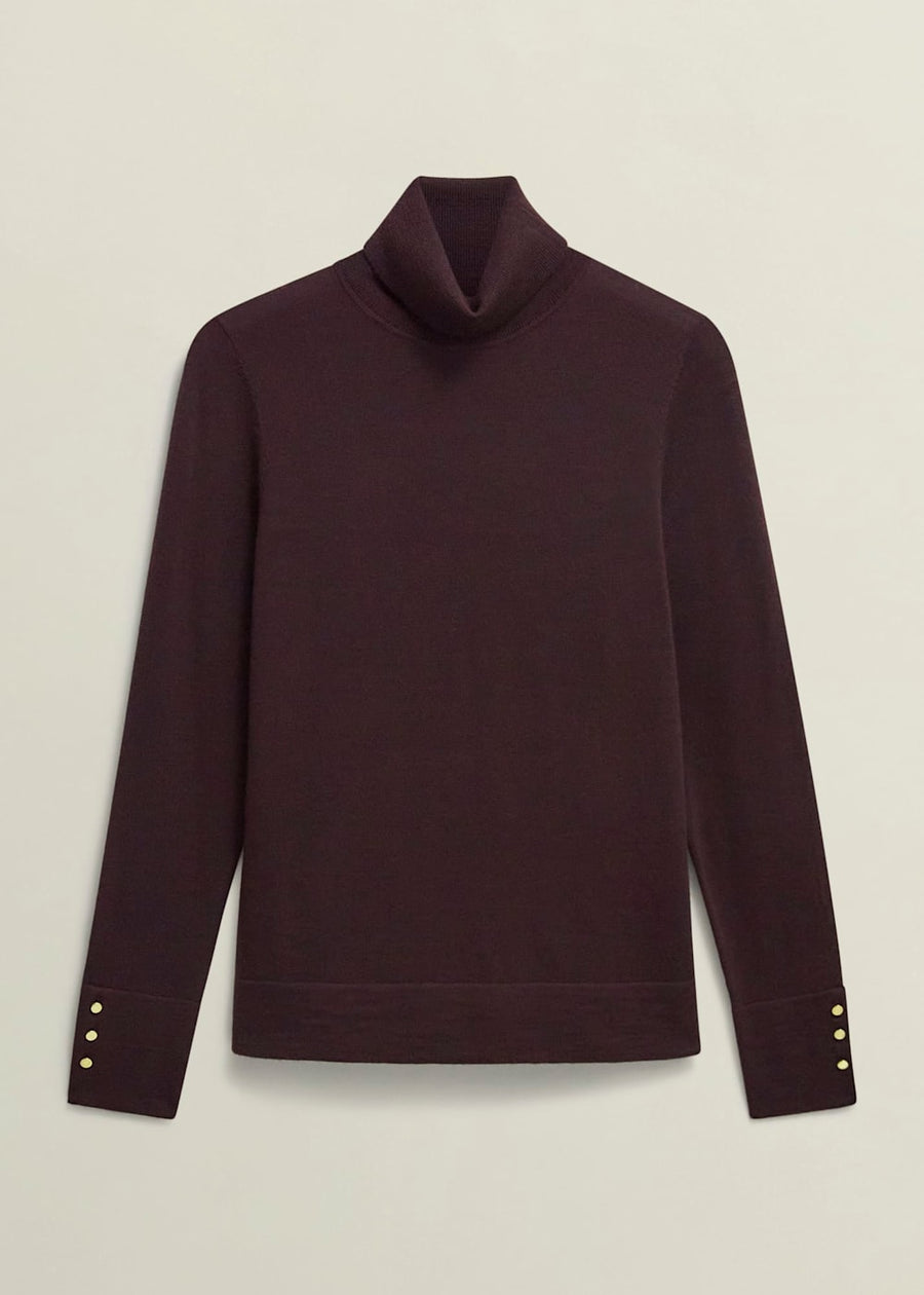 Lara Roll Neck Jumper 0224/9301/3849l00 Malbec