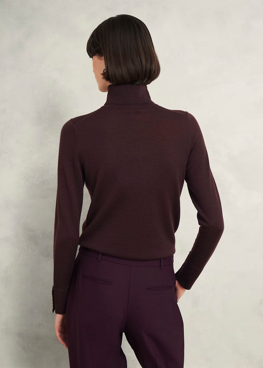 Lara Roll Neck Jumper 0224/9301/3849l00 Malbec