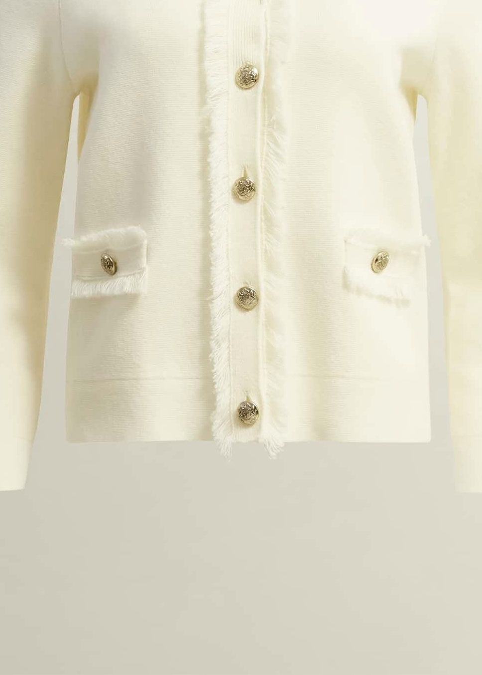 Sairey Knitted Jacket 0224/9359/9083l00 Warm-Ivory