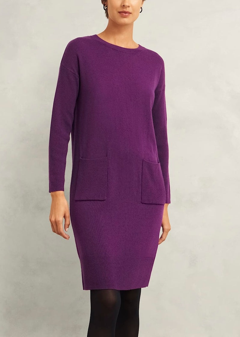 Devora Knitted Dress 0224/9441/9044l00 Vibrant-Purple