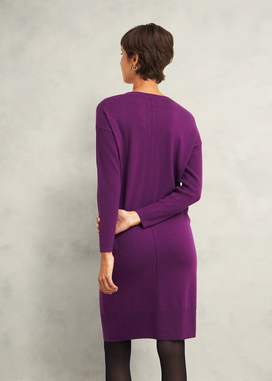 Devora Knitted Dress 0224/9441/9044l00 Vibrant-Purple