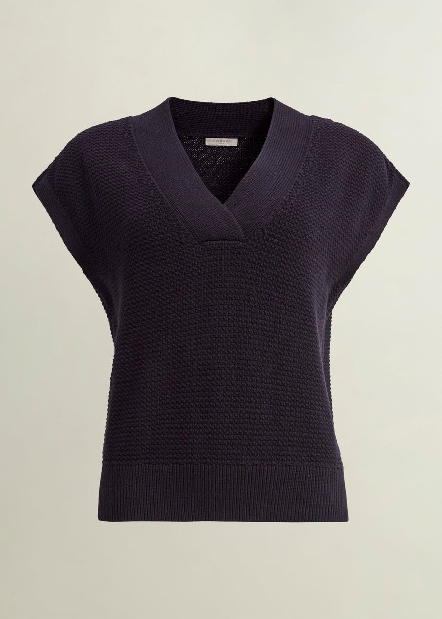 Ariel Knitted Top 0224/9703/1144l00 Hobbs-Navy