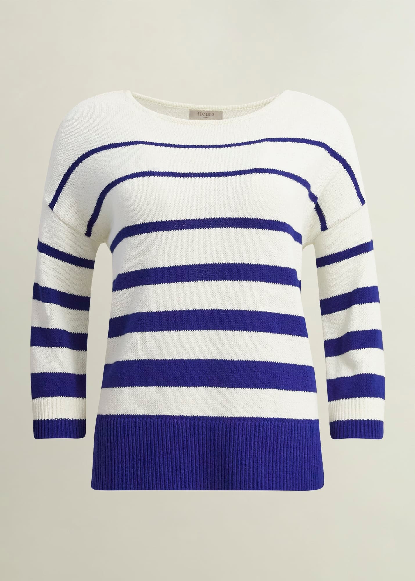 Elaine Stripe Jumper 0224/9707/9083l00 Ivory-Blue