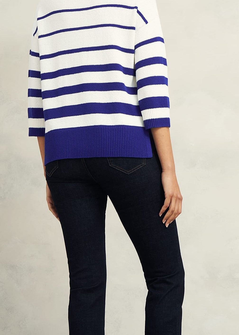 Elaine Stripe Jumper 0224/9707/9083l00 Ivory-Blue