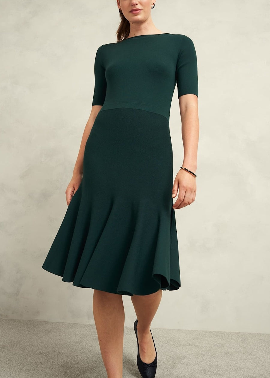 Abbie Knitted Dress 0224/9724/1085l00 Samphire-Green