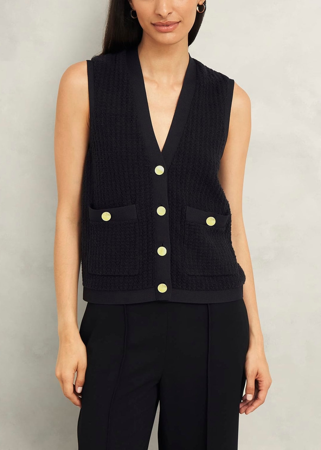 Tatton Knitted Vest 0224/9728/9083l00 Black