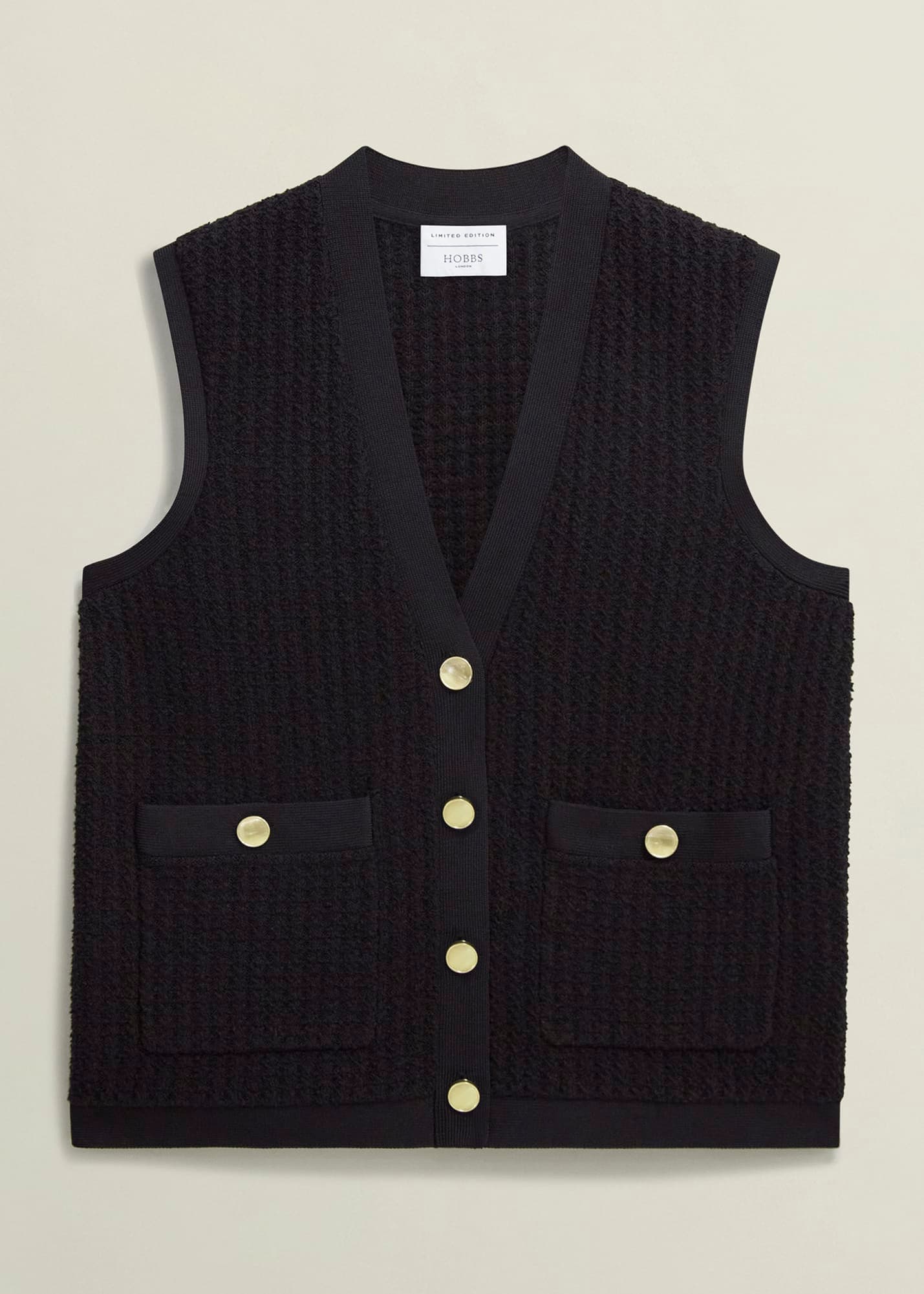 Tatton Knitted Vest 0224/9728/9083l00 Black