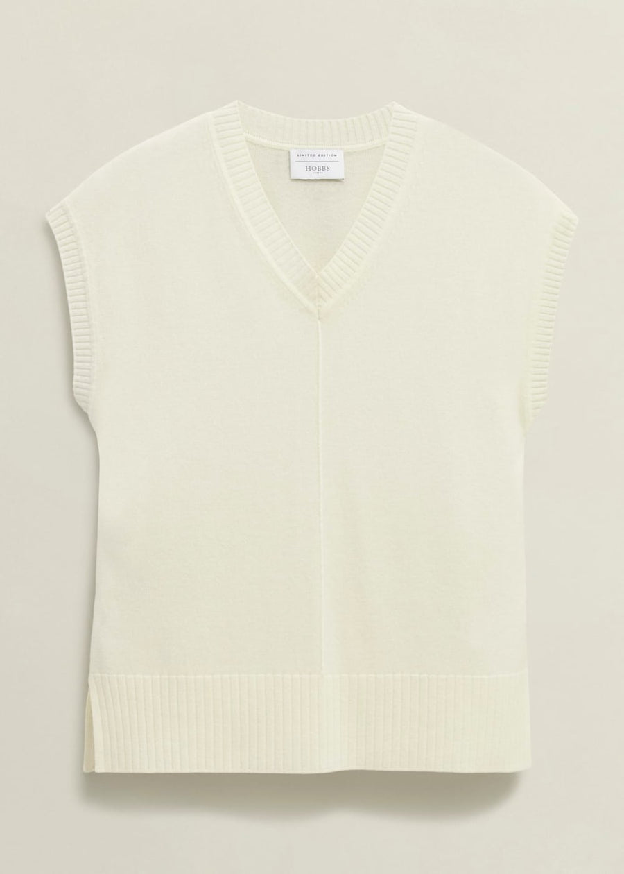 Brooksfirth Knit Vest 0224/9734/9044l00 Warm-Ivory