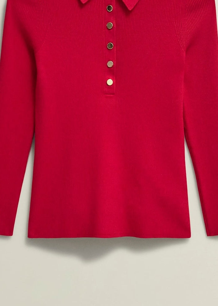 Fara Knitted Shirt 0224/9743/1085l00 Rowan-Red