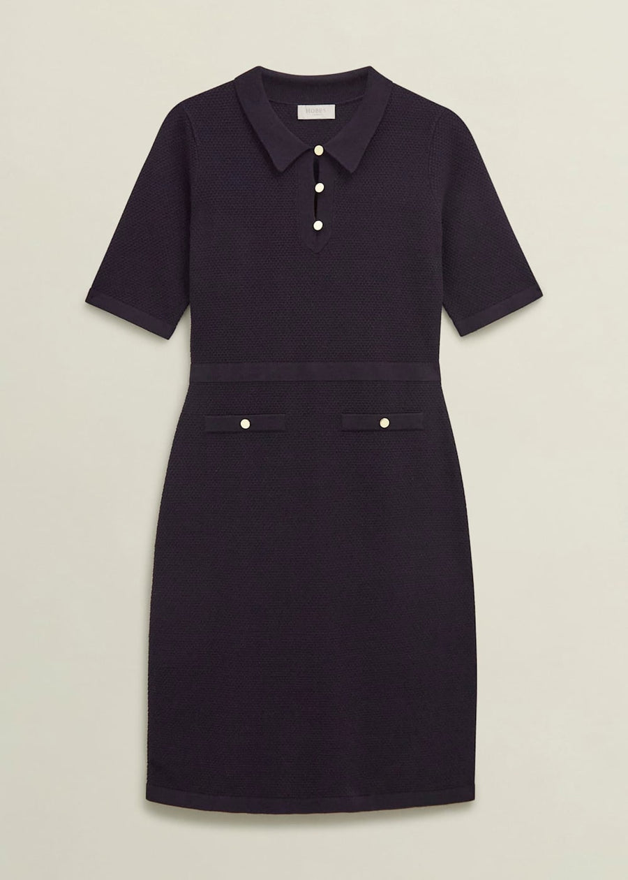 Niamh Knitted Dress 0224/9749/1185l00 Hobbs-Navy