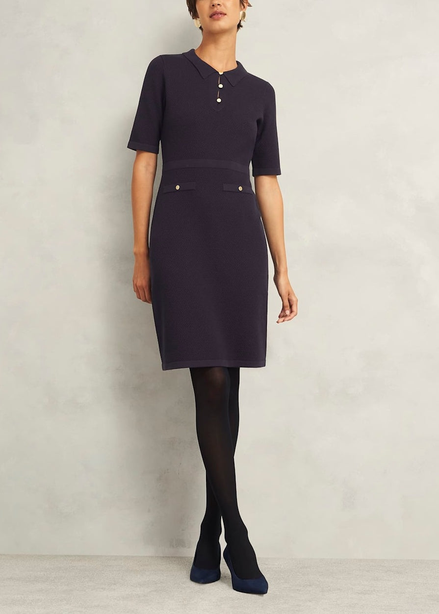 Niamh Knitted Dress 0224/9749/1185l00 Hobbs-Navy