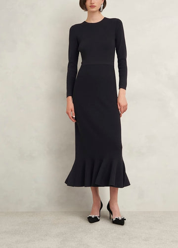 Lucilla Knitted Dress 0224/9751/1185l00 Hobbs-Black