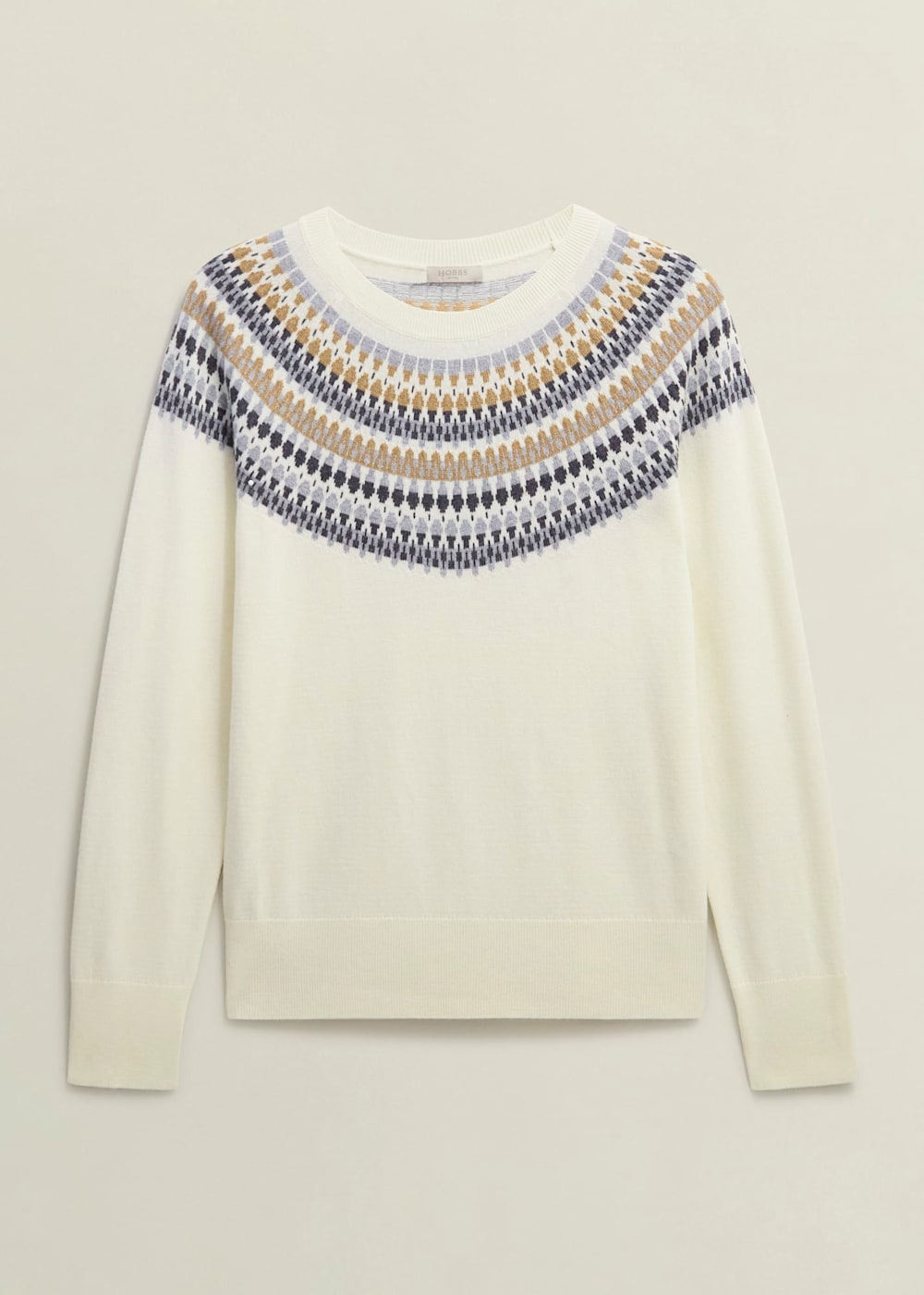 Greta Fairisle Jumper 0224/9790/9044l00 Ivory-Multi