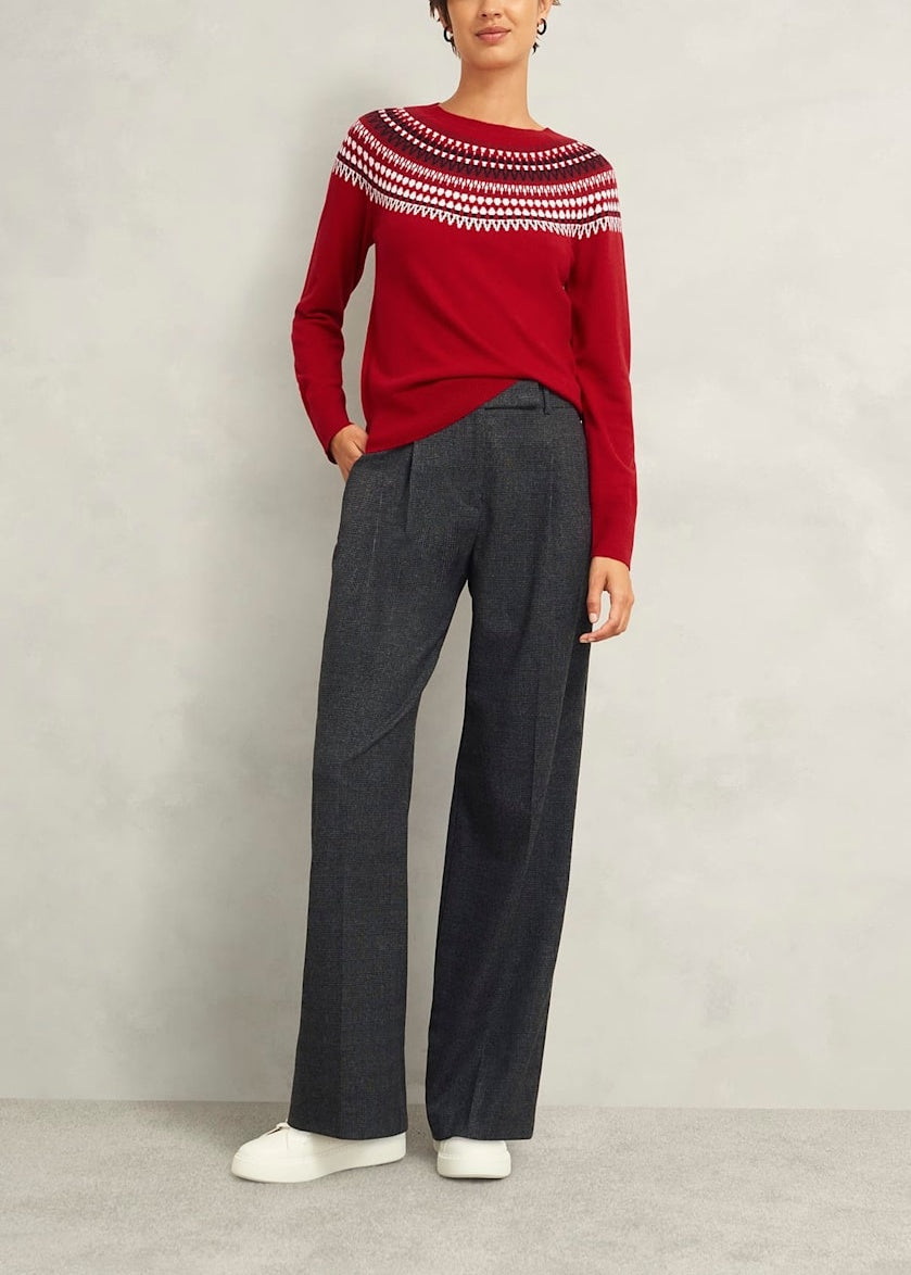 Greta Fairisle Jumper 0224/9790/9044l00 Red-Multi