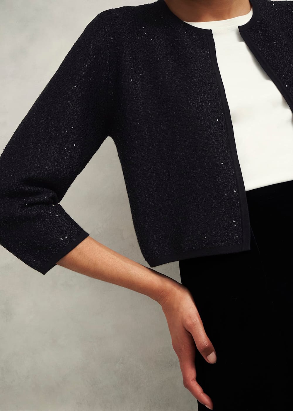 Elin Sequin Cardigan 0224/9792/9845l00 Black