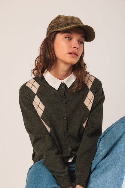 Cardigan Ax516 Oliva